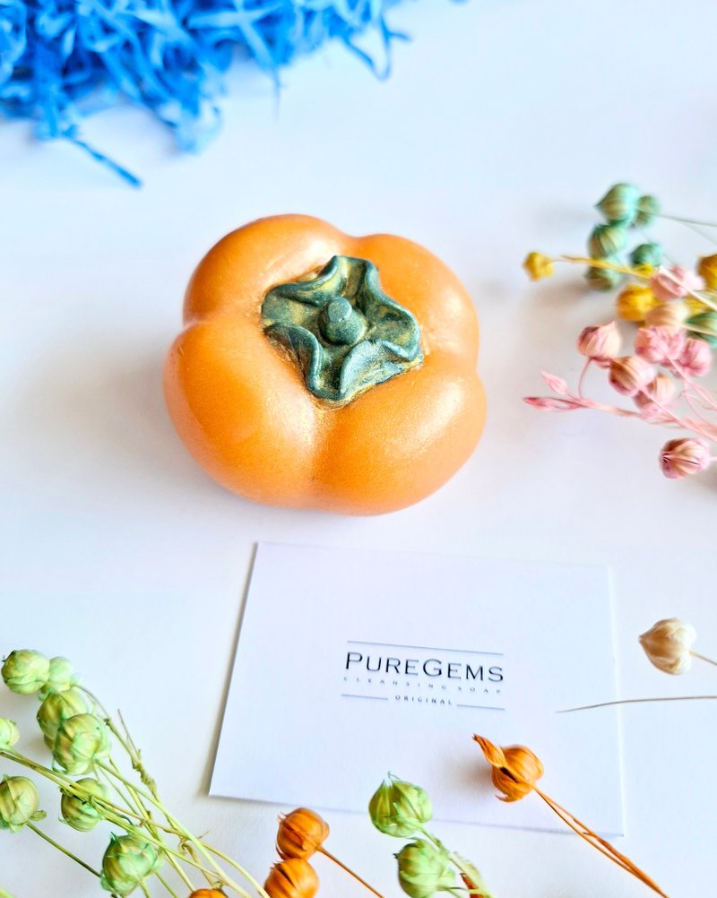 PUREGEMS. Blessings. Wishing you all the best. Persimmon Shaped Scented Soap. (Discounts available for multi-piece purchases) - สบู่ - วัสดุอื่นๆ สีส้ม