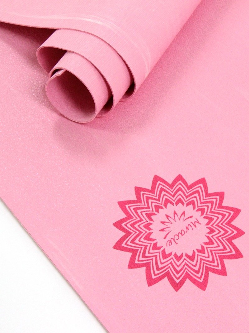 MIRACLE Murray Leather │ NAC Accompanying Exercise Mat Pink Elephant 1.5mm - Yoga Mats - Rubber 