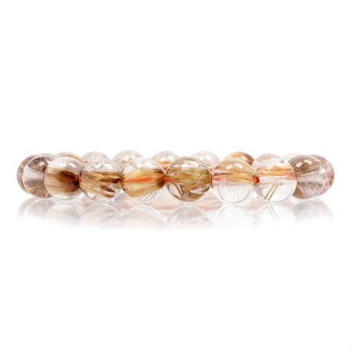 正佳珠寶 Gemsrich Jewelry 【正佳珠寶】金鈦晶 淨透金鈦晶 9.4-9.8mm 金鈦晶手珠