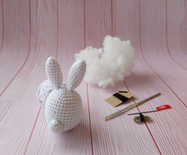 DIY Crochet Amigurumi BUNNY Craft Kit for Adults, Beginner Crochet