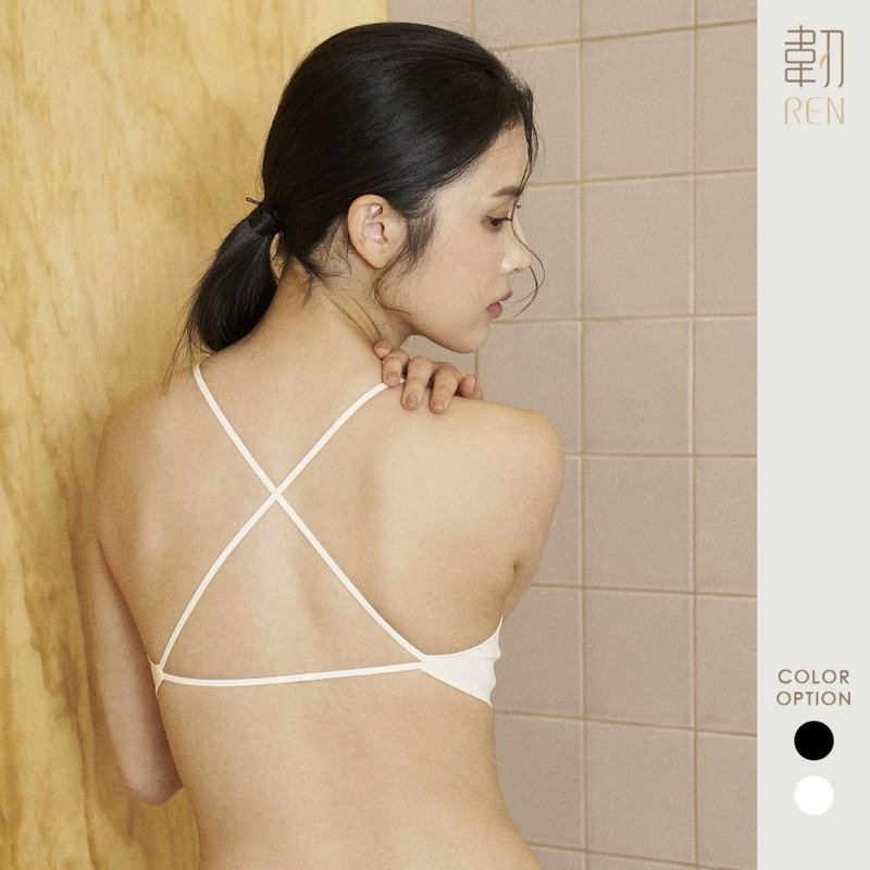 無痕・自由尺碼細肩美背 - 女內衣褲 - 棉．麻 白色