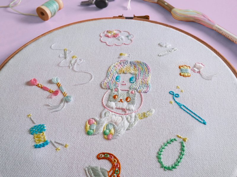 (台中10月)基礎刺繡至進階10種針法靈活組合運用 新手可 共2堂 - 編織/羊毛氈/縫紉 - 棉．麻 