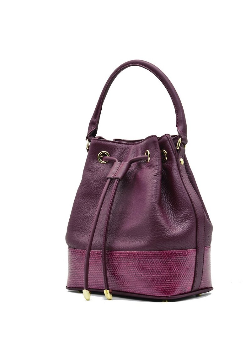 LILY BUCKET BAG-FIG - Handbags & Totes - Genuine Leather Purple