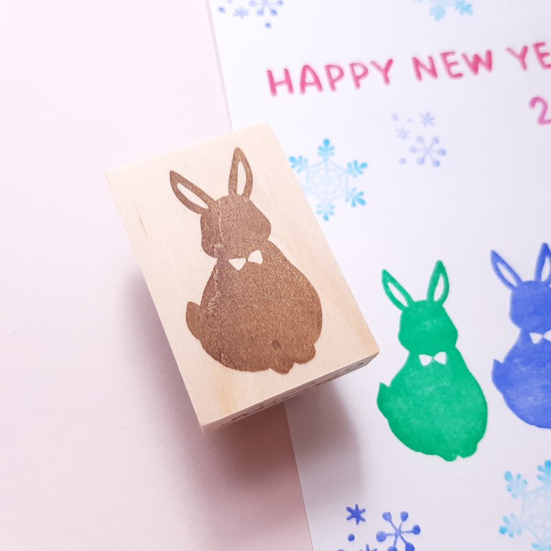 Simple Rabbit Bow Tie Eraser Stamp - Stamps & Stamp Pads - Rubber Transparent