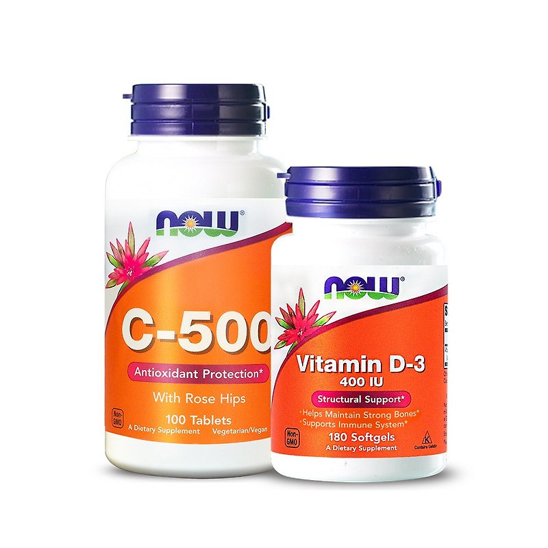 NOW Jian Er Ting protective matching set (vitamin C500 + vitamin D) C500 expiry date 2025/03/31 - 健康食品・サプリメント - その他の素材 