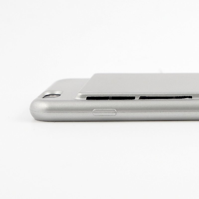 iPhone6​​,6s用デュアルスピーカーフォンケース - シルバー - スマホケース - プラスチック グレー