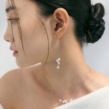 【NEW新品上市】浪沫。錯落珍珠垂墜耳環