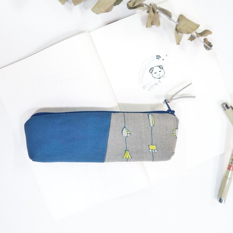 Little Fabric Pencil Cases rose - กล่องดินสอ/ถุงดินสอ - ผ้าฝ้าย/ผ้าลินิน สีน้ำเงิน