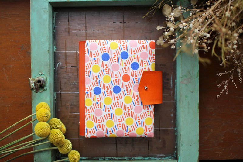 - Color code - Six-hole loose-leaf notebook Notepad photo book leather book back gift - สมุดบันทึก/สมุดปฏิทิน - ผ้าฝ้าย/ผ้าลินิน สีส้ม