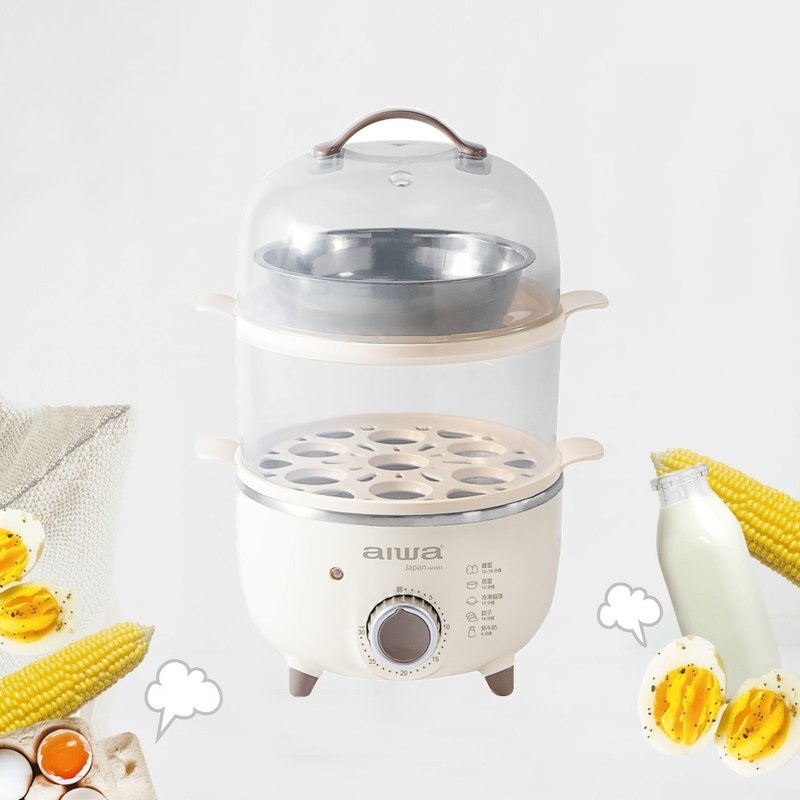 【AIWA】 愛華 多功能雙層蒸蛋器 AS-ZDQ14 - 廚房家電 - 其他材質 
