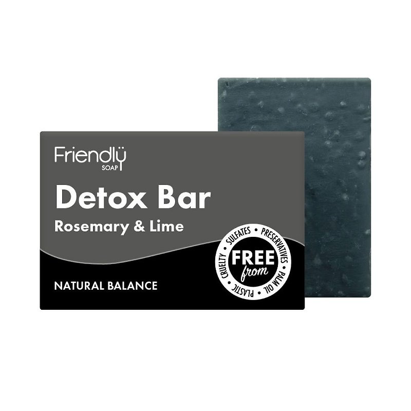 【FRIENDLY SOAP】Activated carbon deep cleansing and deodorizing handmade soap (95g) - Soap - Other Materials 