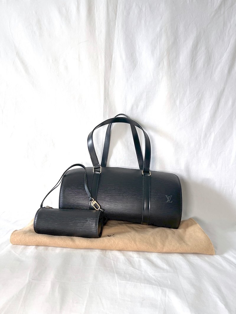 LOUIS VUITTON Epi Soufflot bag 水波紋手提包 一大一小包 - 手提包/手提袋 - 真皮 黑色