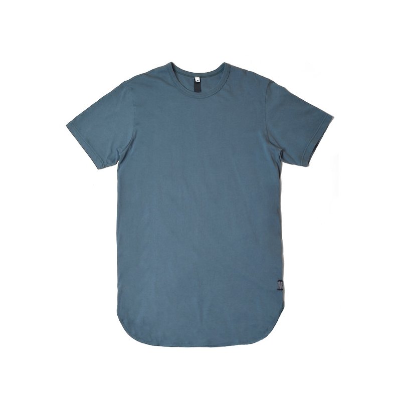 oqLiq-アークタンク-ハイドロロングアークT （ブルーグレー） - Tシャツ メンズ - コットン・麻 ブルー