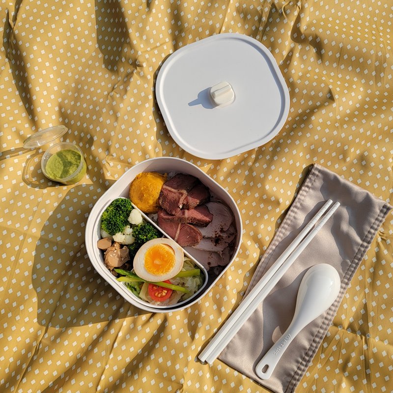 日日便當盒 全配版+簡配版2入組 環保餐盒 分隔便當盒 台灣製 - 便當盒/食物袋 - 環保材質 