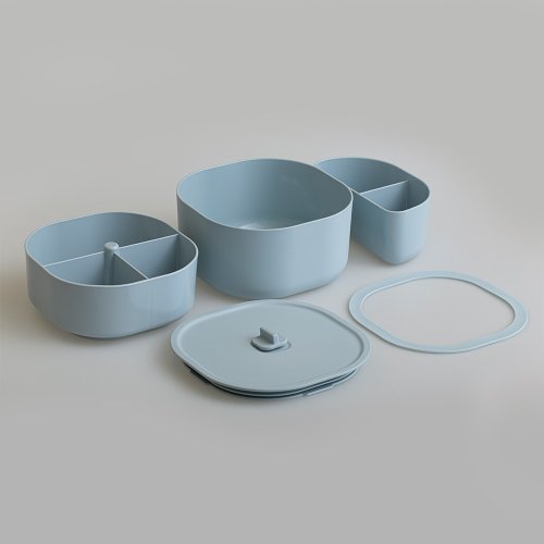 ZING心穎良品 日日便當盒 全配版+簡配版2入組 環保餐盒 分隔便當盒 臺灣製造