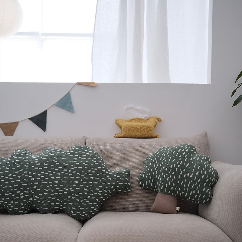 木と葉の形の枕、ベッドサイド枕、リビングルームの部屋の装飾クッション - 枕・クッション - コットン・麻 