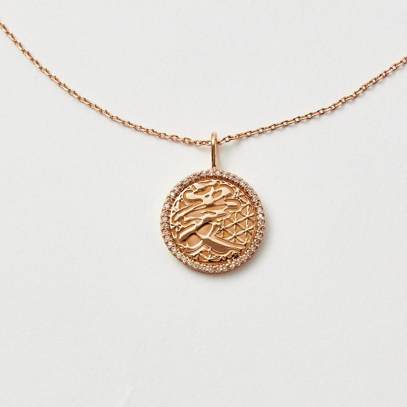 LOVE草寫項鍊 (共兩色) 藝術金屬雕刻 - 項鍊 - 銅/黃銅 金色