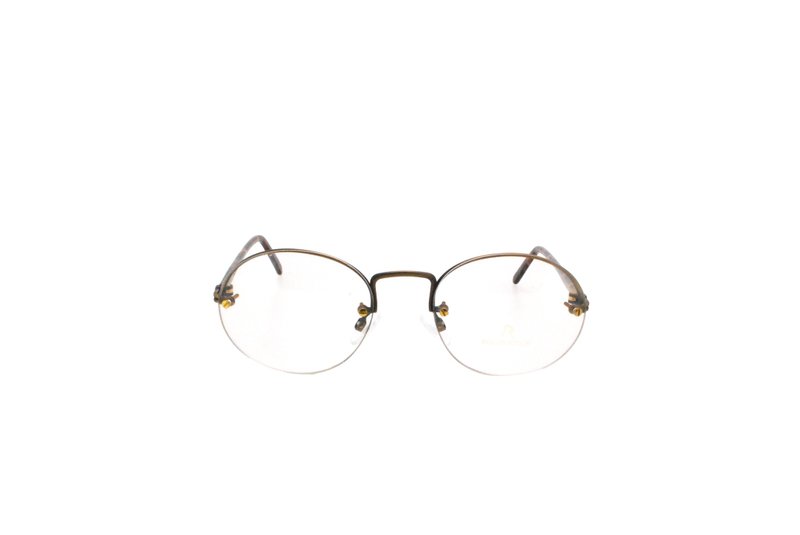 可加購平光/度數鏡片 羅敦司得 Rodenstock R0841 C 80年代德國製古董眼鏡 - 眼鏡/鏡框 - 其他金屬 卡其色