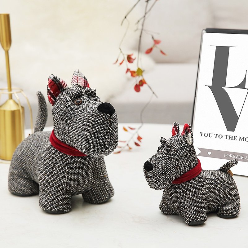 Jouetle welsh terrier animal pet doorstop bookend gift home decoration - Items for Display - Polyester Black