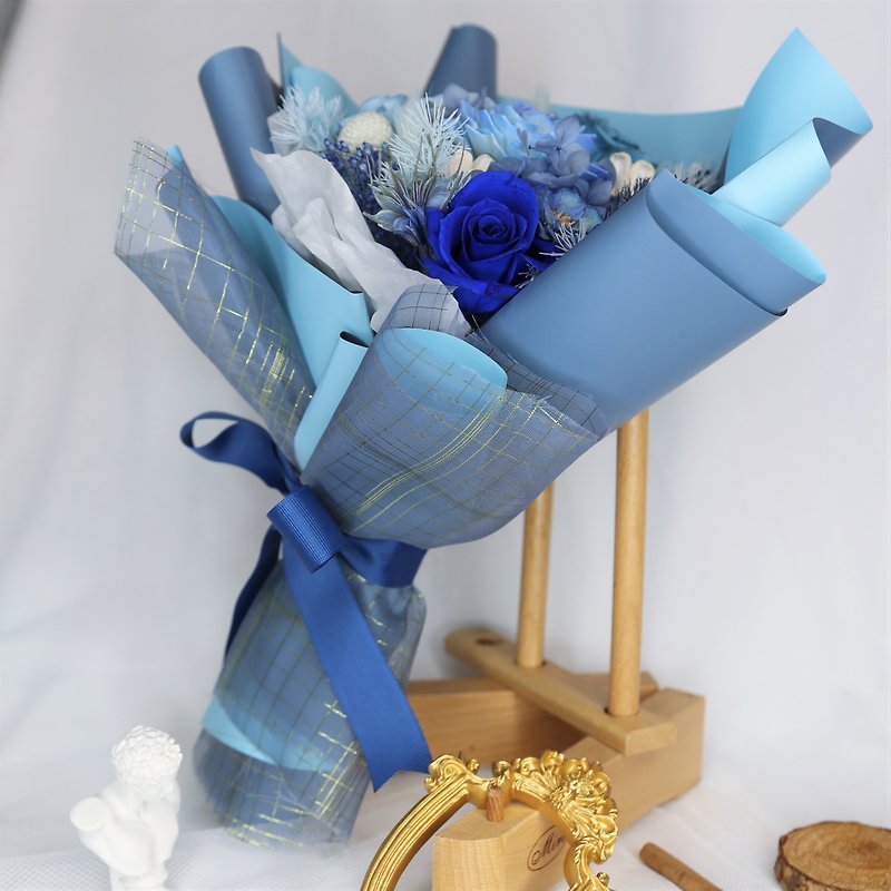 【Gemstone| Immortal Dry Flower Bouquet】 - จัดดอกไม้/ต้นไม้ - พืช/ดอกไม้ สีน้ำเงิน