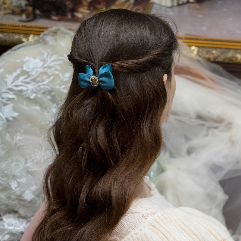 Bona Ribbon Hair Claw Clip - 髮夾/髮圈 - 其他材質 金色