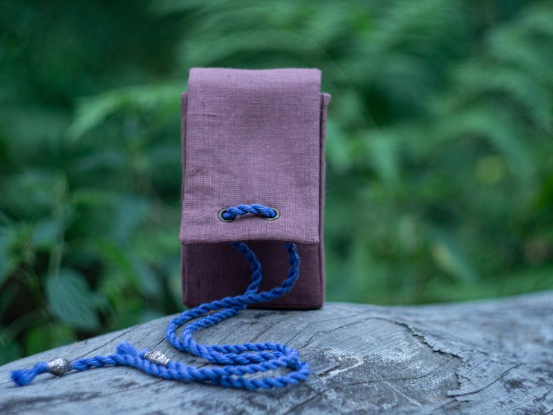 Light Brown Linen Laced Tarot Cards Case Oracle Deck Pouch Tarot Deck Holder - Other - Cotton & Hemp Brown