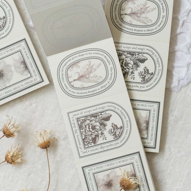 Blooming Aura - 三連拍 香水標籤 便箋本 - 便條紙/便利貼 - 紙 白色