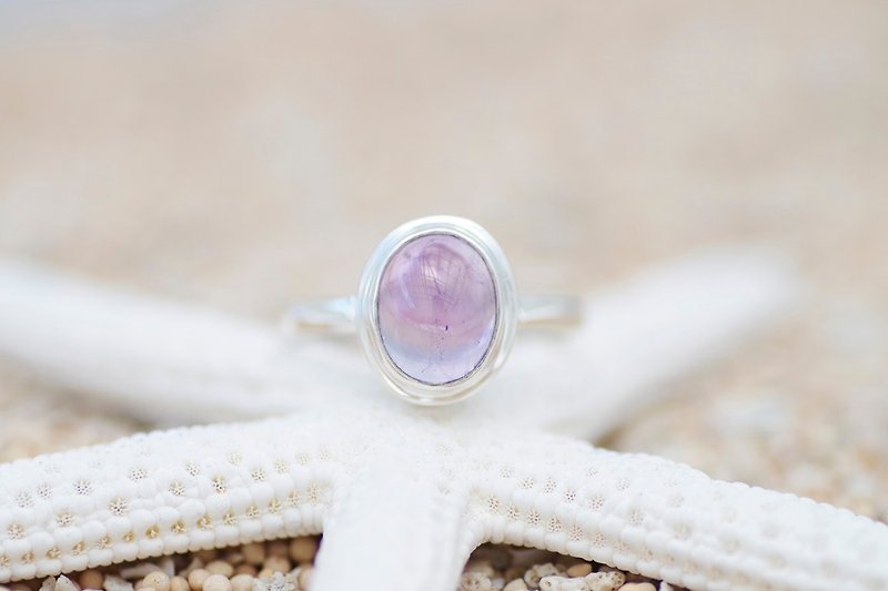Silver ring size No. 16 of amethyst - General Rings - Stone Purple