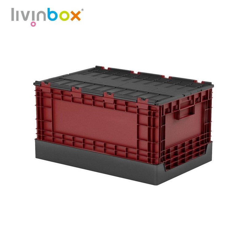 livinbox 樹德 FB-6040L 掀蓋摺疊物流箱 - 居家收納/收納盒/儲物盒 - 塑膠 白色