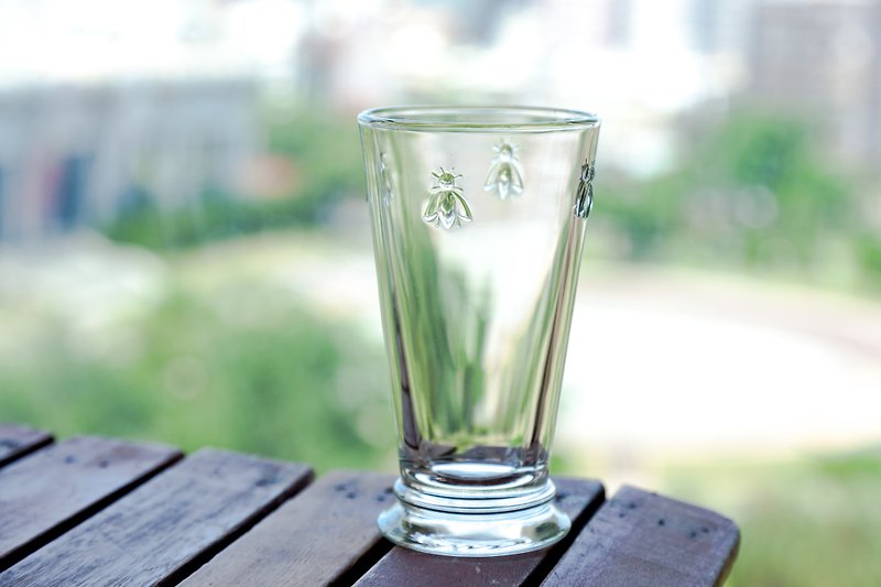 蜂ガラス背の高い水カップ - グラス・コップ - ガラス 透明
