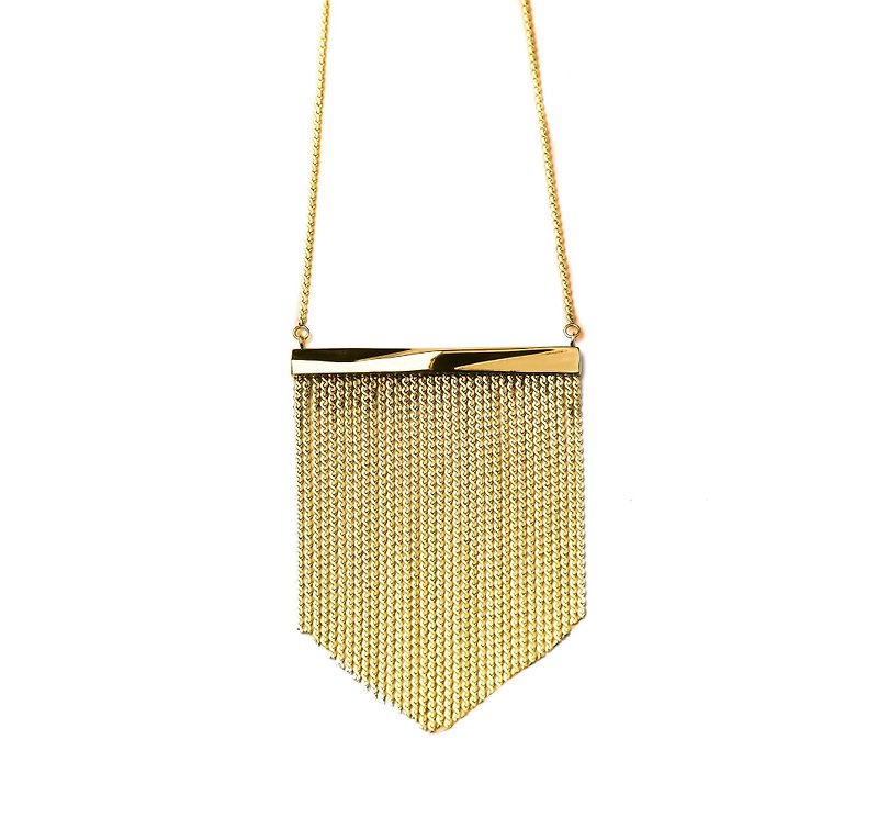 Facade golden tassel neck - สร้อยคอ - โลหะ สีทอง