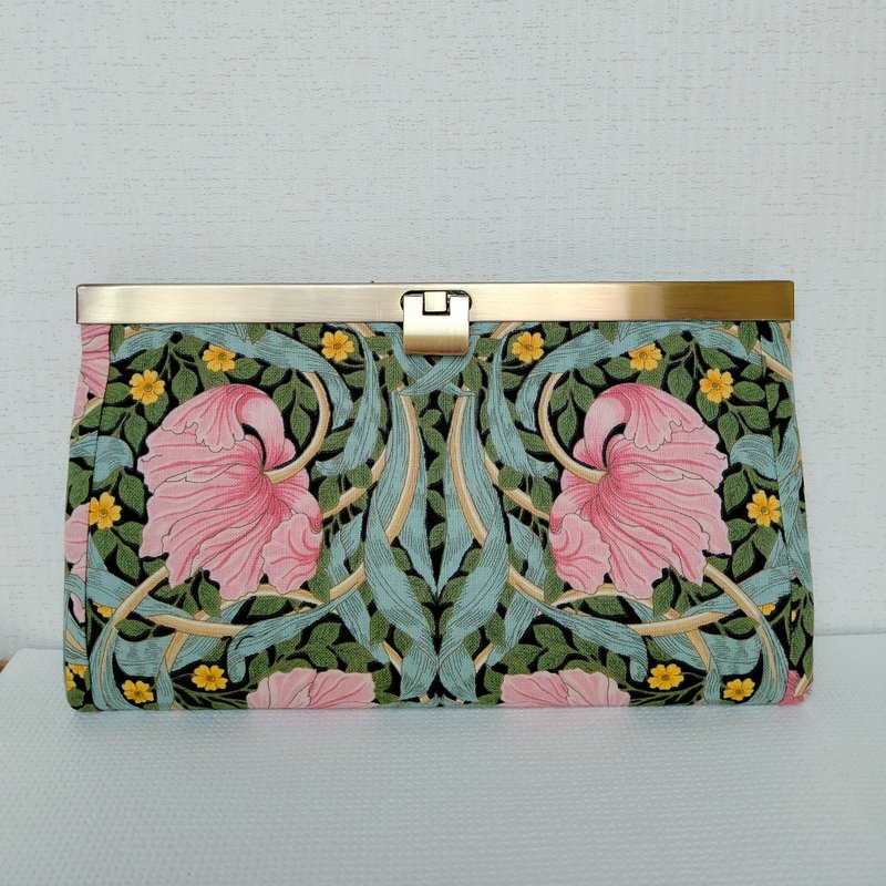 William Morris Pimpernel Long Wallet - Wallets - Cotton & Hemp Pink