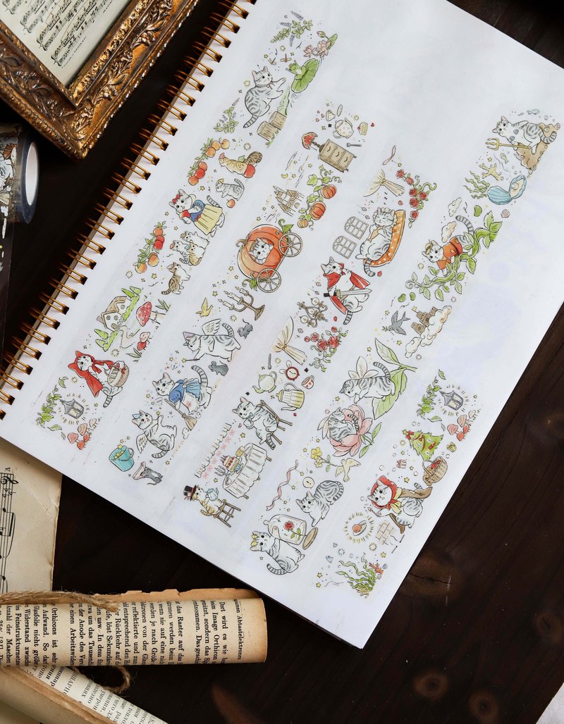 EM002_E厘米_喵布play膠帶PET+白墨特油 - 紙膠帶/和紙/PET - 塑膠 多色