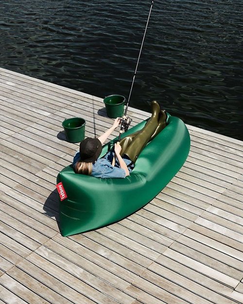 C'est parti FATBOY綠色充氣躺椅/荷蘭第一品牌/免打氣機/室內/室外/露營