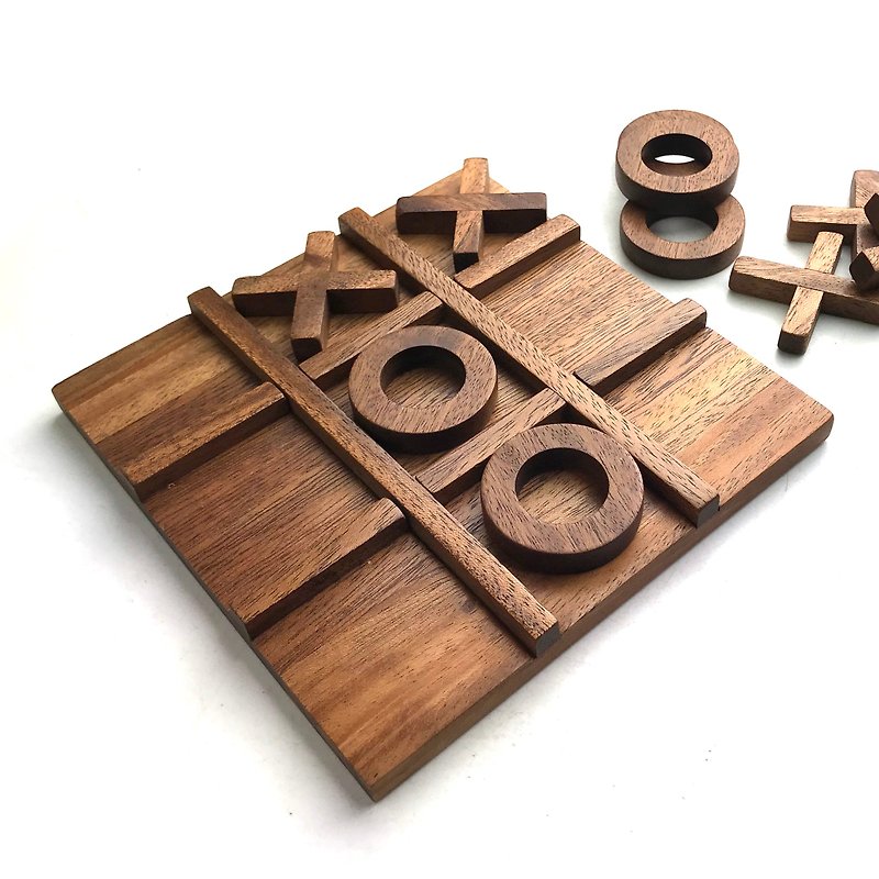 Wooden Tic-Tac-Toe - 桌遊/牌卡 - 木頭 咖啡色