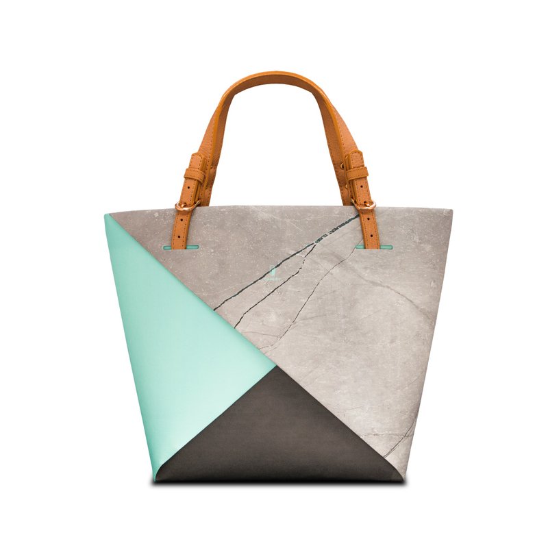 OriTote - Colour Block - Grey Stone 手提袋 - 手提包/手提袋 - 紙 多色