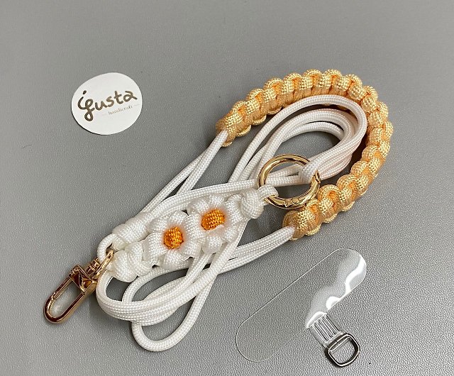 Gusta. Weaving] Version 2.0 Small Flower Paracord Weaving Adjustable Mobile  Phone Lanyard with Mobile Phone Hanger - Shop gusta-handicraft Lanyards &  Straps - Pinkoi