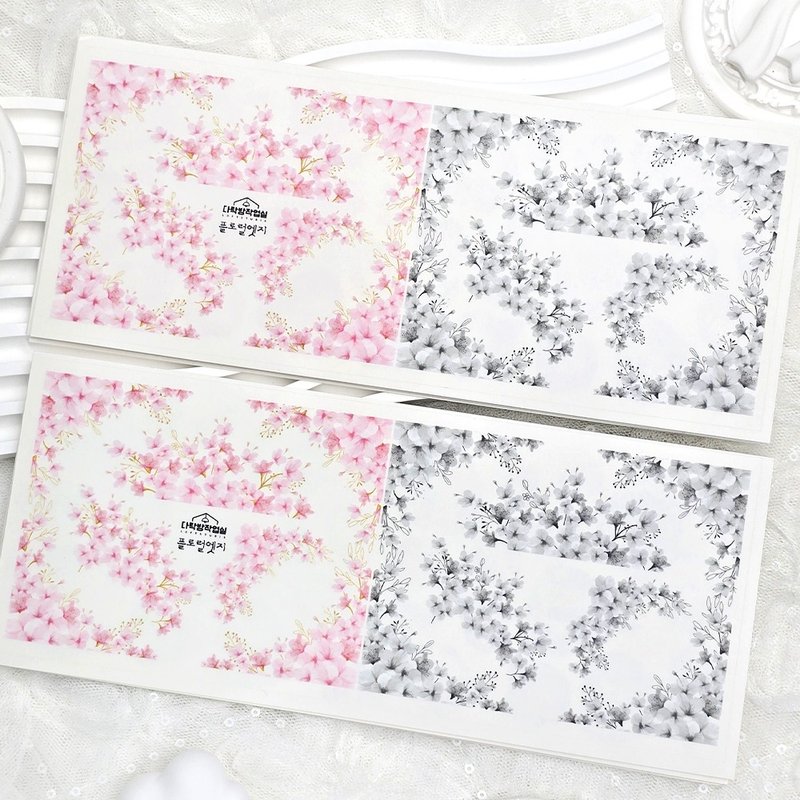 :Floral Edge: Matte Transparent sticker - 貼紙 - 其他材質 