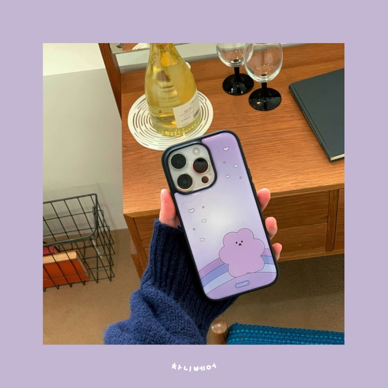 (Bumper Epoxy) Purple Rainbow phonecase - 手機殼/手機套 - 塑膠 紫色