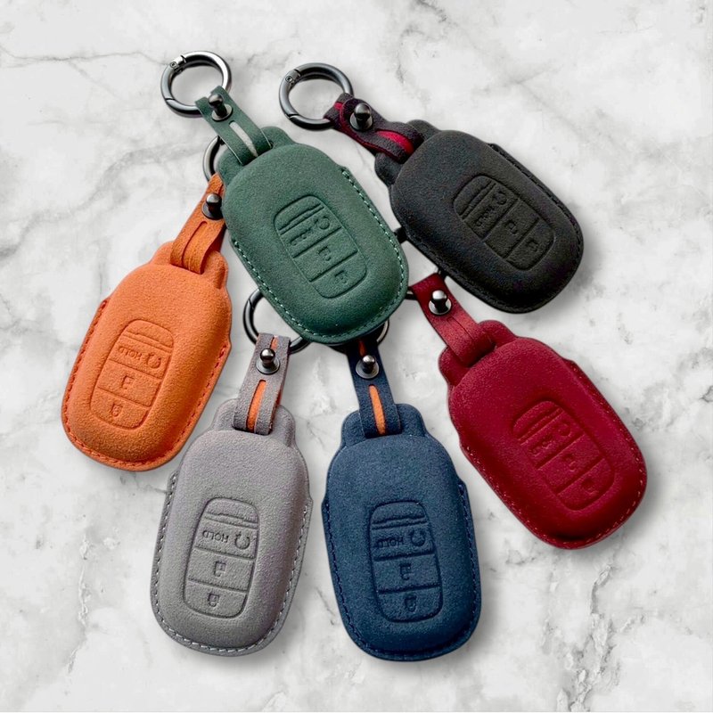 Honda 本田 HRV HR-V CRV Odyssey Fit 麂皮 鑰匙套 汽車鑰匙包 - 鑰匙圈/鑰匙包 - 真皮 