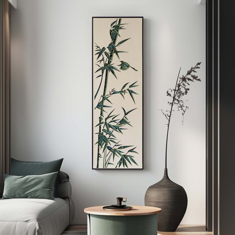 竹報平安|新中式禪意創意茶室背景牆裝潢客廳壁畫3d立體 - 牆貼/牆身裝飾 - 木頭 