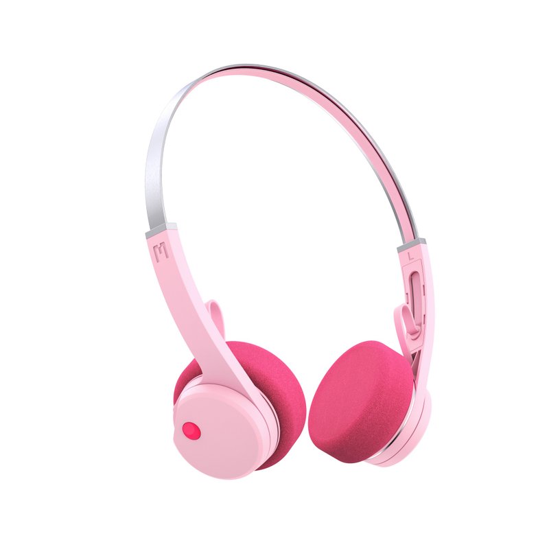 MONDO ON-EAR Freestyle On-Ear Bluetooth Headphones-Pink - หูฟัง - วัสดุอื่นๆ สึชมพู