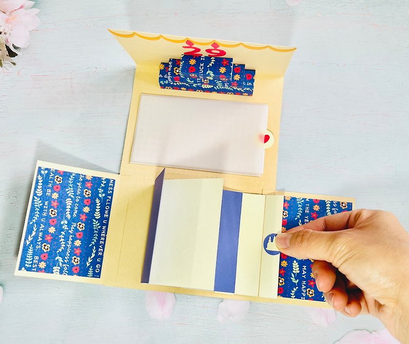 [DIY Handmade] Cake Folding Card/DIY Material Pack with Instructions/Customized Birthday Candles - Wood, Bamboo & Paper - Paper 
