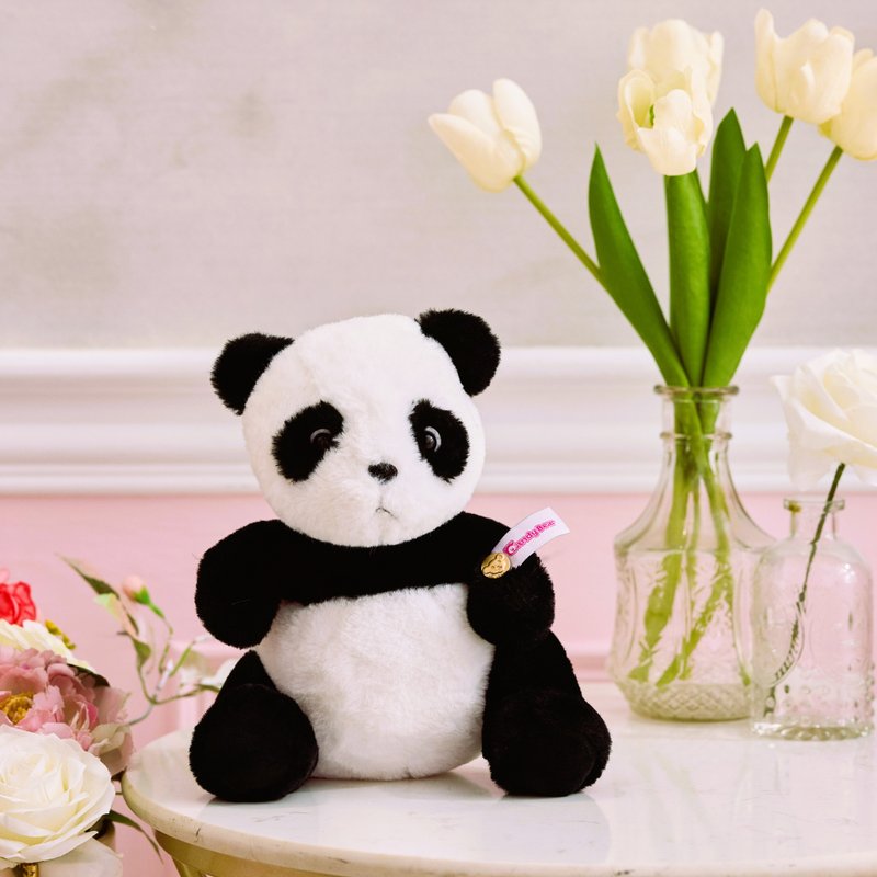 CANDY BEAR 小熊猫 抱抱坐 23cm - 公仔/玩偶 - 聚酯纖維 黑色