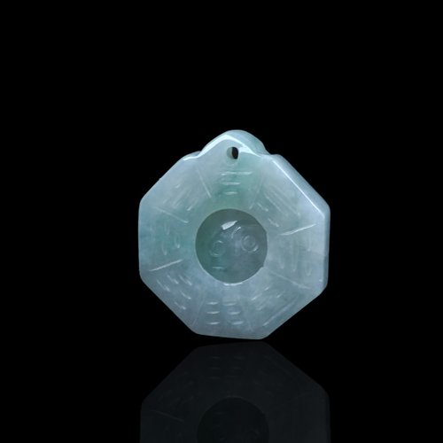 瓔珞珠寶盒 E.L.Jewelry Box 【乾坤太極】冰種飄花翡翠八卦項鍊 | 天然緬甸玉A貨翡翠 | 送禮