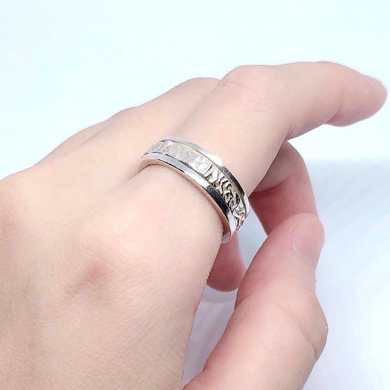 Round edge series/ transfer ring/ crumpled Silver, 925 Silver/ ring - แหวนทั่วไป - เงินแท้ 