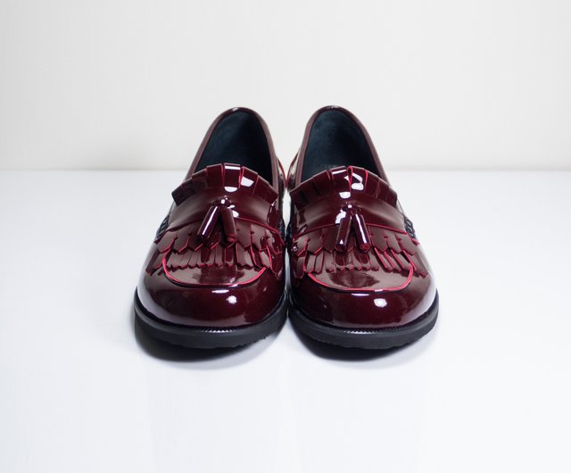 Burgundy loafers hot sale with tassels