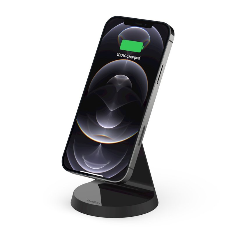 Magnetic Wireless Charging Stand 7.5W for iPhone 13/ iPhone 12(Black)(USB Charging Port) - Phone Charger Accessories - Other Materials Black