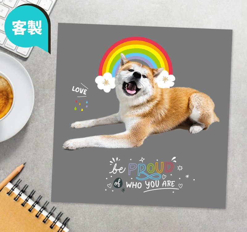 笑花【獨家設計】Rainbow彩虹LOVE 相片情侶親子客製化 - 其他 - 其他材質 白色