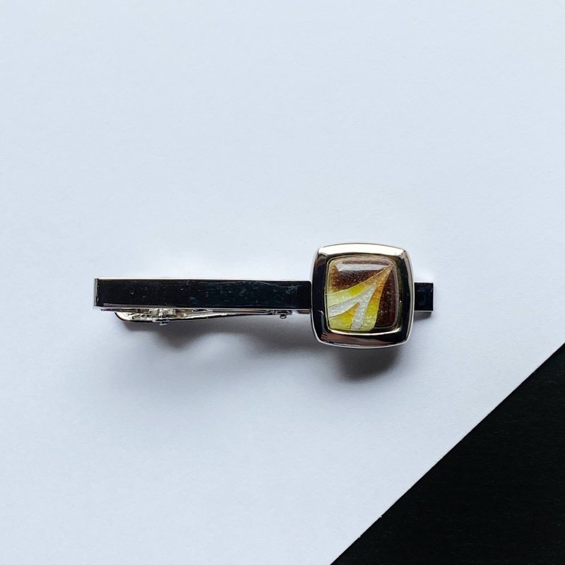 コメット【トパーズ Topaz】七宝焼のネクタイピン  純銀胎有線七宝 - 領帶/領帶夾 - 其他材質 黃色